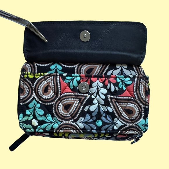 Two-Piece Vera Bradley Set Retired Sierra Villager Tote Bag Crossbody Wallet EUC - Picture 11 of 16